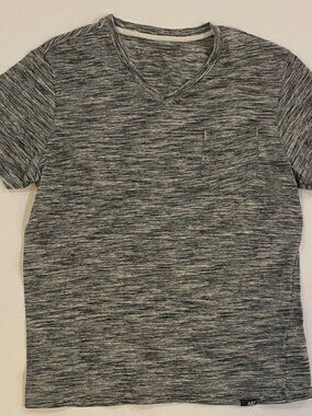 Mens Aeropostale Black and Gray V-Neck T-Shirt Size Large